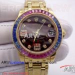 Perfect Replica Rolex Pearlmaster 31MM Watches -  Yellow Gold And Rainbow Diamond,Oyster,